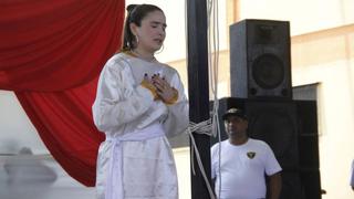 Katiuska del Castillo participó en escenificación del vía crucis en la cárcel