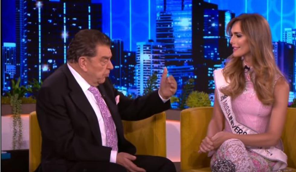 Don Francisco y su polémico saludo a la modelo española trans que participará en Miss Universo. (Telemundo)