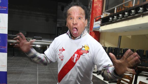 El popular cómico 'Melcochita' alentó a la selección peruana (Créditos: USI)