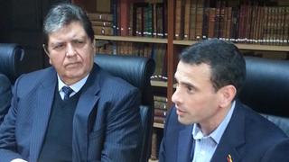 Alan García llama “presidente electo de Venezuela” a Henrique Capriles