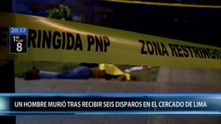 Joven fue asesinado de seis balazos tras ser echado de una fiesta en Barrios Altos