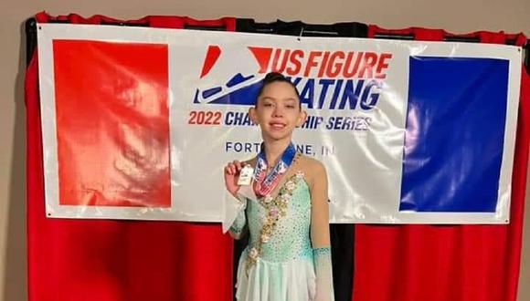 Jessica Jurka ganó medalla de oro en patinaje artístico. (Foto: Federación Peruana de Patinaje sobre Hielo)