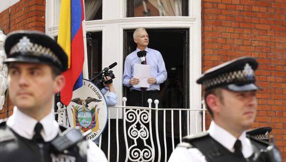 Discurso de Julian Assange duró 10 minutos. (Reuters)