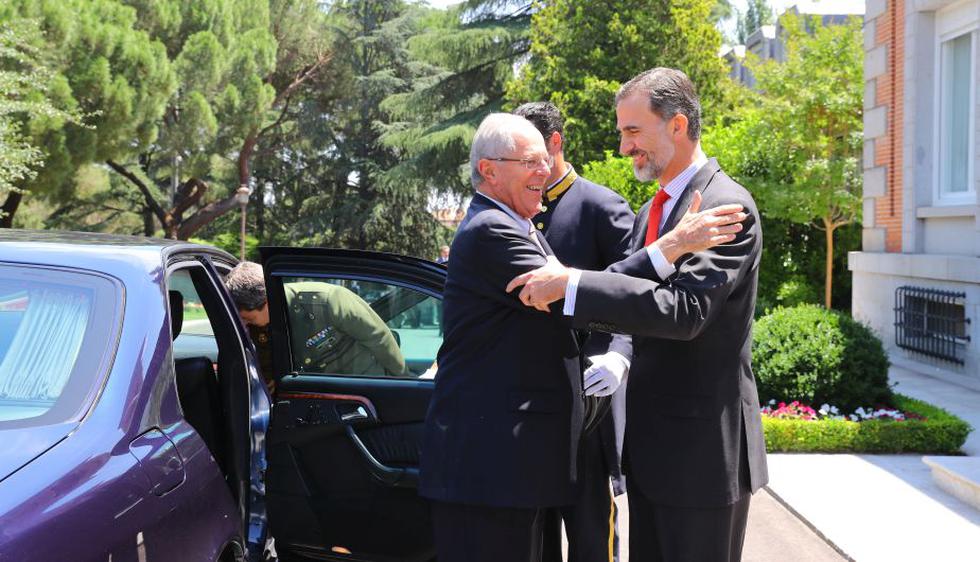 El presidente Kuczynski fue recibido por Rey Felipe VI.  (Presidencia)
