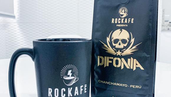 Café de Difonía, emblemática banda de rock del Perú. La iniciativa para promover el café partió de RockCafé y ha funcionado muy bien.