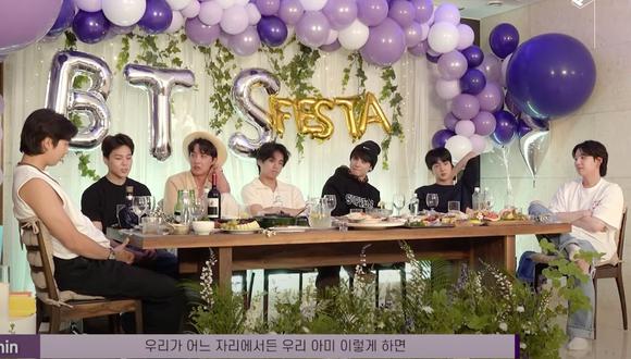 BTS anunció su separación durante el evento Festa, que realizan en honor al aniversario de su debut como grupo. (Foto: Captura)