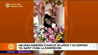 Melissa Paredes recibió inesperada sorpresa de su esposo Rodrigo Cuba por su cumpleaños