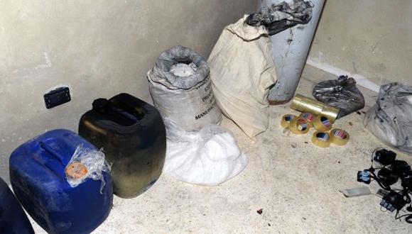 Imagen difundida por la agencia oficial SANA sobre presuntas armas químicas en túneles de rebeldes. (Reuters)