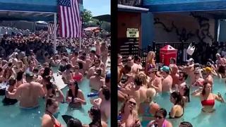 Mira el ‘fiestón’ que armaron cientos de personas en EE.UU. en una piscina en plena crisis por coronavirus