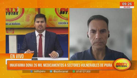 Hernán Malpartida, director de Centros Corporativos Inretail Pharma (Inkafarma) en Sol TV (Captura)