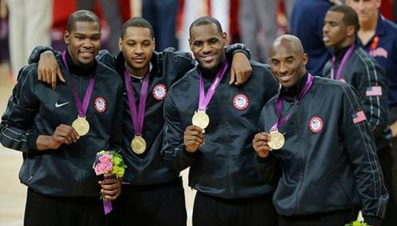FIERAS. Durant, Carmelo Anthony, LeBron James y Kobe Bryant, cuatro claves. (AP)