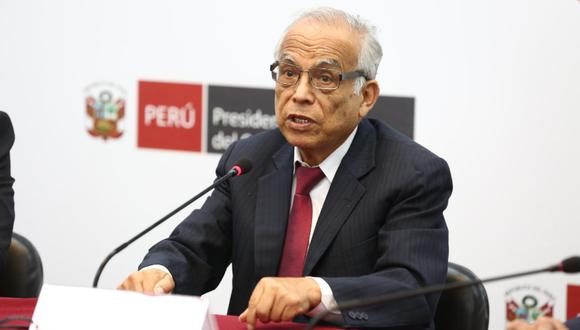 Torres Vásquez presidió la conferencia de prensa del Consejo de Ministros. (Foto: PCM)