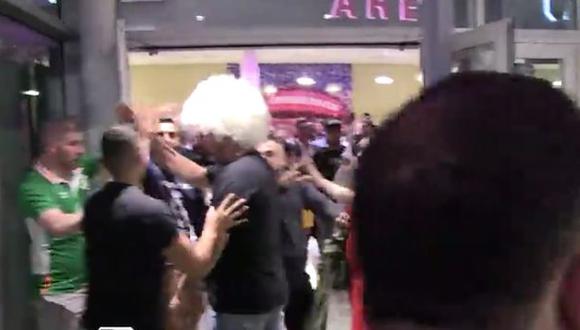 Fanáticos se enfrentaron en pasillo del T-Mobile Arena tras violento final de pelea McGregor-Khabib. (Captura: YouTube)