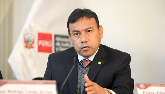 El ministro Félix Chero respondió sobre la investigación contra Pedro Castillo. | Foto: Ministerio de Justicia