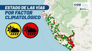 Mapa Interactivo: Sutran registra tránsito interrumpido en tres regiones del país por huaicos y deslizamientos