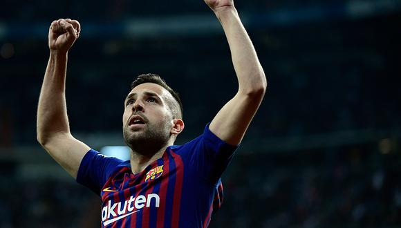 Jordi Alba renovó contrato con Barcelona hasta 2024. (Foto: AFP)