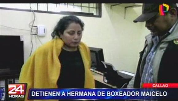 Jonathan Maicelo: Media hermana del boxeador fue detenida por comercializar droga. (Captura TV)