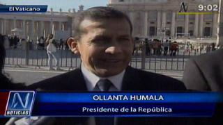 Humala: “El papa me recomendó barrer problemas con escoba de San Martín”