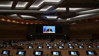 Embajadores abandonan la sala de conferencias de la ONU durante discurso de canciller ruso