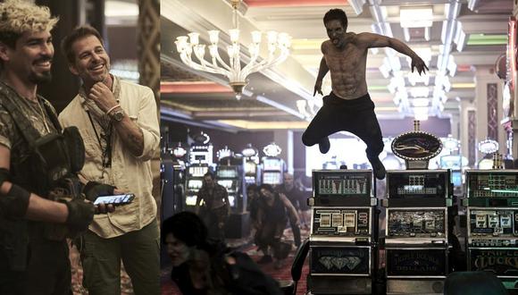 Zack Snyder (con camisa blanca) dirige "Army of the Dead", película sobre zombis ambientada en Las Vegas. Se estrena en Netflix el 21 de mayo. (Foto: Netflix)