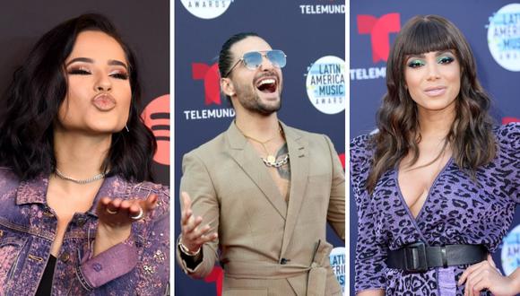 Maluma, Becky G y Anitta comparten adelantos del remix de “Mala Mía” en Instagram (Fotos: AFP)