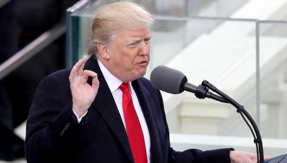 Donald Trump dio su primer discurso como presidente de EE.UU. (AFP).