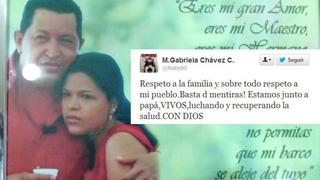 María Gabriela, hija de Hugo Chávez, niega que su padre haya muerto
