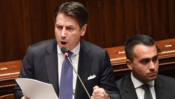 Giuseppe Conte dio un discurso ante la cámara baja del parlamento italiano. (Foto: AFP)