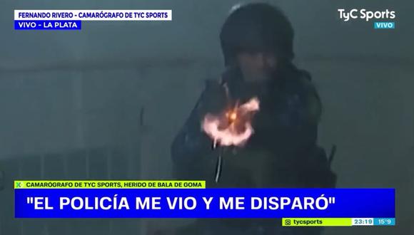 Camarógrafo de TyC Sports recibió disparo en los incidentes de Gimnasia vs. Boca Juniors. (Foto: Captura)