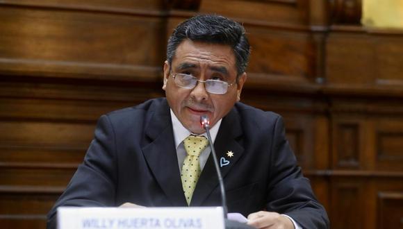 La reconsideración a la moción de censura contra el ministro Willy Huerta fue retirada. (Foto: Congreso)