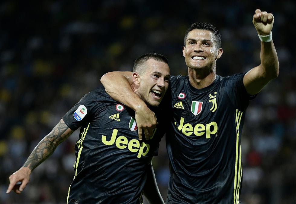 Cristiano Ronaldo anotó en una nueva fecha con la 'Juve' contra Frosinone. (AFP)