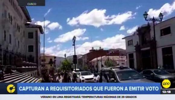 Al menos 20 personas que acudieron a sufragar eran solicitados por la justicia en Cusco. (Captura: RPP Noticias)