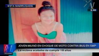 San Martín de Porres: Joven de 18 años murió tras chocar con un bus en la Panamericana Norte [Video]