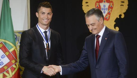Cristiano Ronaldo fue condecorado por presidente de Portugal. (AFP)