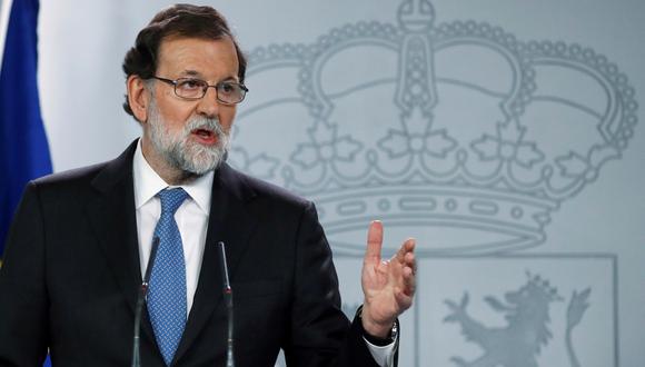 El presidente del Ejecutivo de España, Mariano Rajoy, anunció las medidas para disolver el gobierno de Cataluña (Efe).