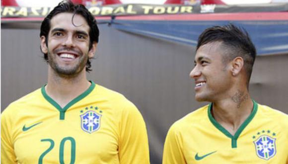 Kaká y Neymar coincidieron en la selección brasileña.(Instagram Neymar)
