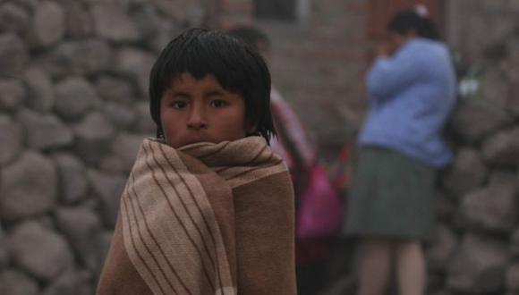 Niño de comunidad en Arequipa soporta las bajas temperaturas. (Referencial/Perú21)