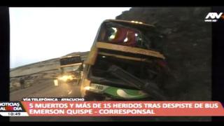 Cinco muertos y más de 15 heridos dejó despiste de bus en Ayacucho [VIDEO]