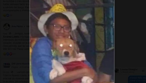 ¡Héroe! Niño que salvó a su mascota en incendio de VES no soportó las quemaduras y murió. (Facebook)