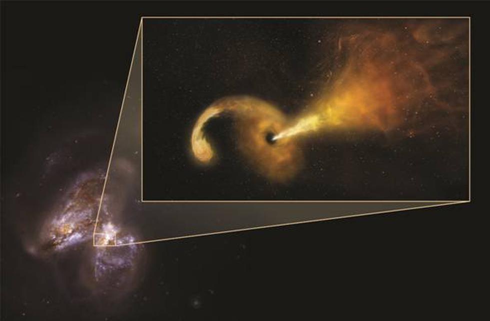 Astrónomos captan preciso momento del desgarro de una estrella por un agujero negro. (Nasa)