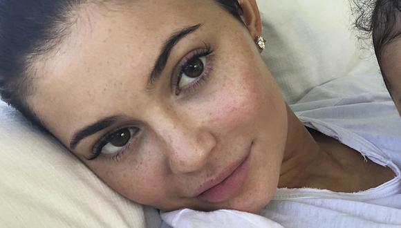 Kylie Jenner sin maquillaje en primer plano (Foto: Instagram)