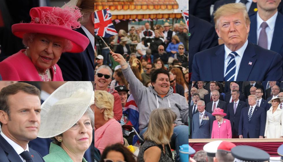 Trump y la reina Isabel asisten a la conmemoración del aniversario del "Día-D". (Foto: Reuters - AFP)