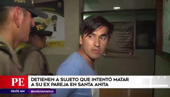 A Eliazar Vílchez Flores (27) se le acusa por el grave delito de tentativa de feminicidio. (Captura/América Televisión)