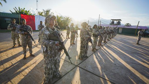 Situación. En el Vraem se mantienen en la actualidad 46 bases contraterroristas, una de ellas es la de Valle Esmeralda (Río Tambo). (Foto: Mindef)