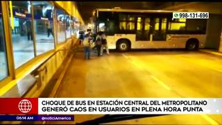 Bus del Metropolitano impactó contra estructura de la Estación Central