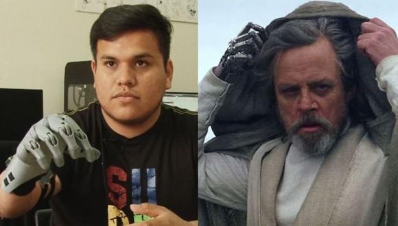 Mark Hamill se asombra y felicita a peruano que crea prótesis de mano similares a la de ‘Luke Skywalker’. (Andina/Lucas Film)