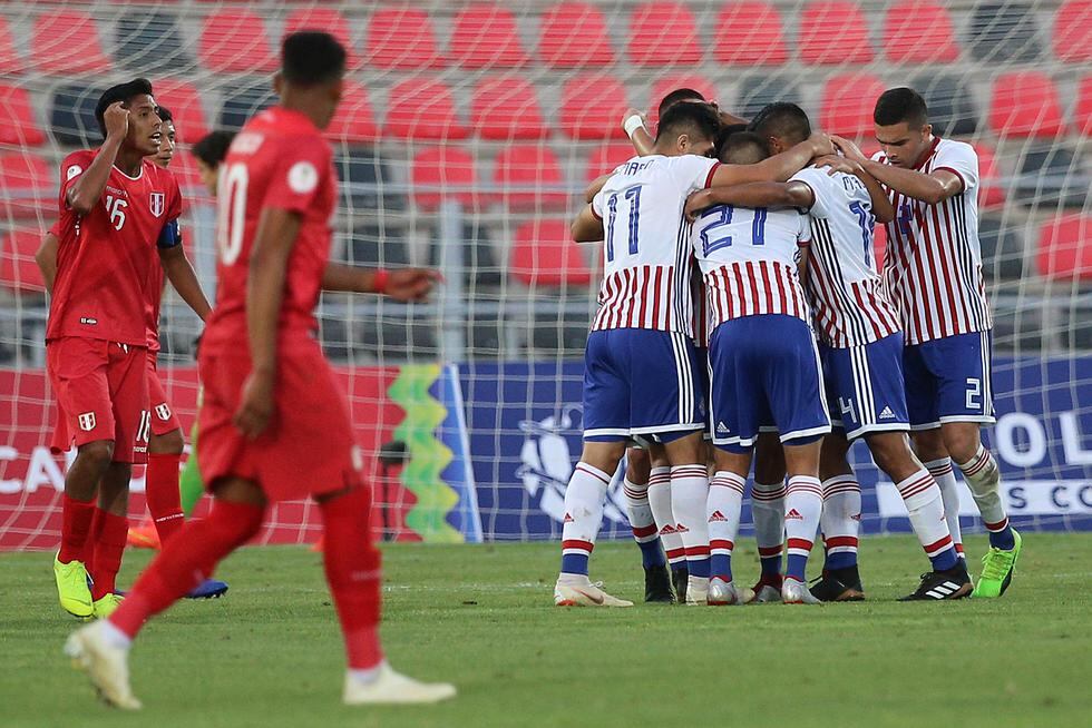 Perú perdió 1-0 ante Paraguay por el Sudamericano Sub 20 Chile 2019. (AFP)