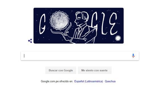 Subrahmanyan Chandrasekhar en el doodle de Google. (Foto: Google)