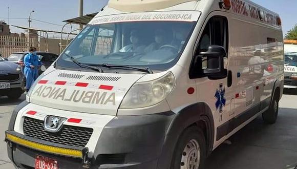 Ica quemaron ambulancia a la altura del peaje luego de trasladar a paciente a Lima denunció la Gore de Ica (Gore Ica).