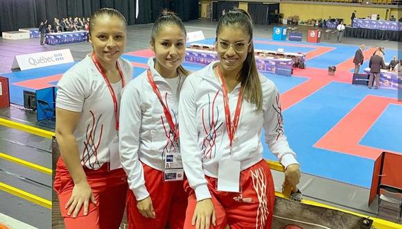 El equipo peruano de Kata femenino buscará una medalla en karate en Lima 2019. (Foto. Federación Peruana de Karate)